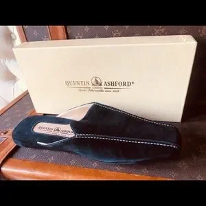 Quentin Ashford Mens black suede slippers Quentin Ashford 2633 Men main image 4